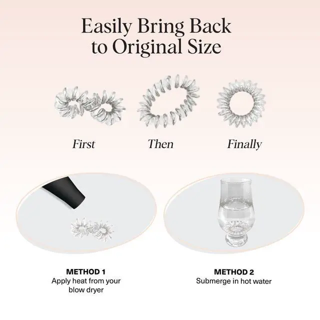 Alt view image 4 of 7 - Spiral Hair Ties for Women - Durable Hair Accessories - Clear, 8pcs | Coiled Plastic Ponytail Holders for Thick and Thin Hair | Creaseless and Dent-Free Hair Ties No Damage | Phone Cord Style