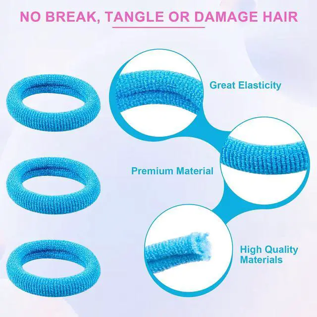 Alt view image 4 of 7 - 350 PCS Multicolor Cotton Hair TiesSoft Seamless Hair Bands | Small Baby Hair Elastics for Kids and Girls, No Crease Finger Ponytail Holders (20 Colors)
