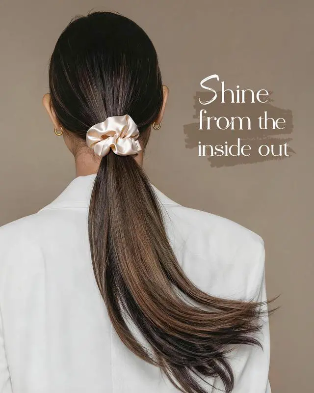 Alt view image 4 of 7 - 8 Pcs Satin Scrunchies - Silk Feeling Scrunchies Ponytail Holders | No Damage Frizz Free Soft Satin Hair Ties, Hair Accessories for Women Work Home Sleep Workouts