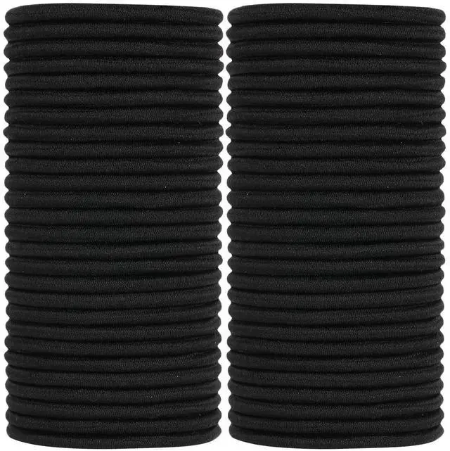 Main image of Black Hair Ties for Women, Girls, Kids & Men 280 Bulk Pack, 4MM Ponytail Holders Hair Elastic Bands for Thick, Medium, Thin, Fine, Short Hair Rubber Bands Non Slip & No Damage Hair Accessories