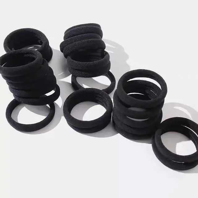 Alt view image 3 of 7 - 200PCS Black Hair Ties for Women & Girls Men Kids Toddler - Seamless, Thick, No Damage Elastic Hair Bands for Ponytails, Workouts, and Daily Use, Soft Seamless Nylon Hair Ties For Thick & Curly Hair.