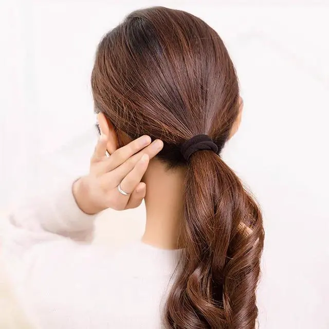 Alt view image 7 of 7 - 200PCS Black Hair Ties for Women & Girls Men Kids Toddler - Seamless, Thick, No Damage Elastic Hair Bands for Ponytails, Workouts, and Daily Use, Soft Seamless Nylon Hair Ties For Thick & Curly Hair.