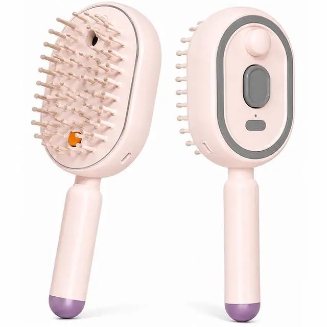 Main image of electric spray air cushion massage comb for Women hair brush with water spray Liquid Water Mister Spray Bottle Hair Brush Scalp Oil Applicator Steam Wet Curly Wavy Hairbrush