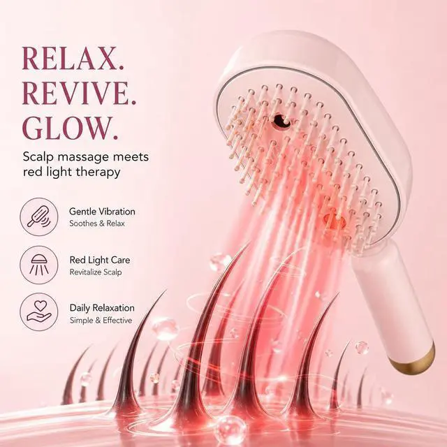 Alt view image 5 of 6 - electric spray air cushion massage comb for Women hair brush with water spray Liquid Water Mister Spray Bottle Hair Brush Scalp Oil Applicator Steam Wet Curly Wavy Hairbrush