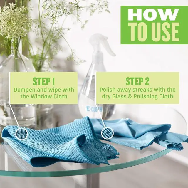 Alt view image 2 of 7 - Window and Glass Cleaner Kit, Just Add Water - 1 Kit | Chemical-Free Cleaning - Reusable & Machine Washable Towel, Versatile Use for Mirrors, Cars, & Lenses, Alaskan Blue