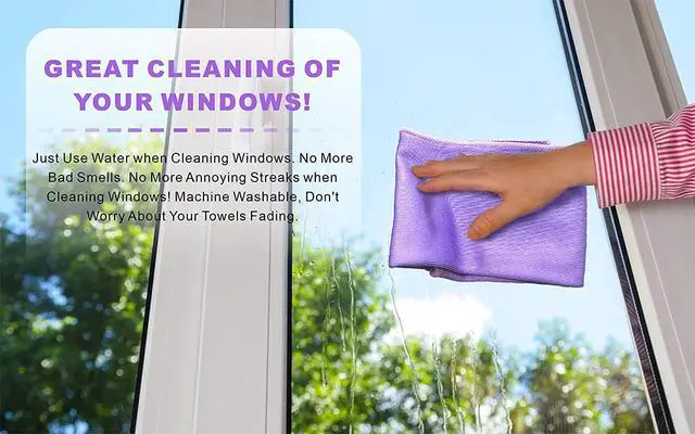 Alt view image 4 of 7 - NorwexWindow Cleaning Cloth, Glass Cloth, Only Use Water, No Chemical Needed, Streaks Schatches Free, Just Add Water (Purple 1 Pack)