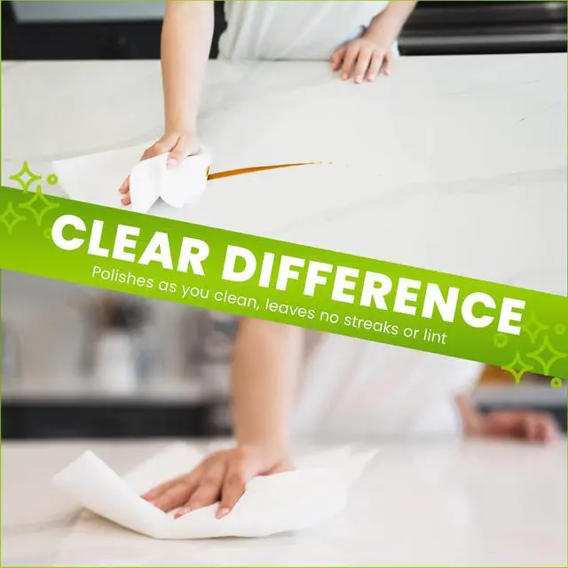 Alt view image 5 of 5 - 1-Pack Reusable Cleaning Cloth for Streak-Free Windows, Mirrors & All-Purpose Cleaning Chemical-Free, Absorbent, Non-Abrasive, 16" x 16" White Cleaning Rag, Made in the USA