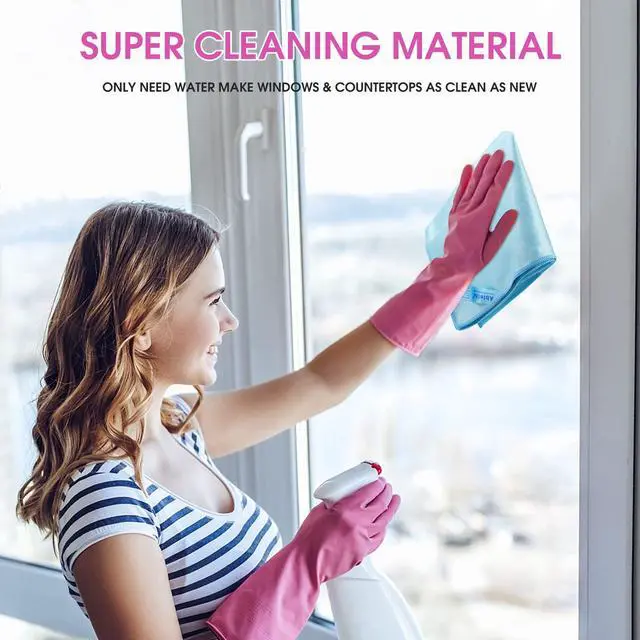 Alt view image 3 of 6 - Window Cleaning Cloth & Enviro Cloth Basic Package - Streak Free Cleaning Rags, Microfiber Cleaning Cloth for Glass, Mirror