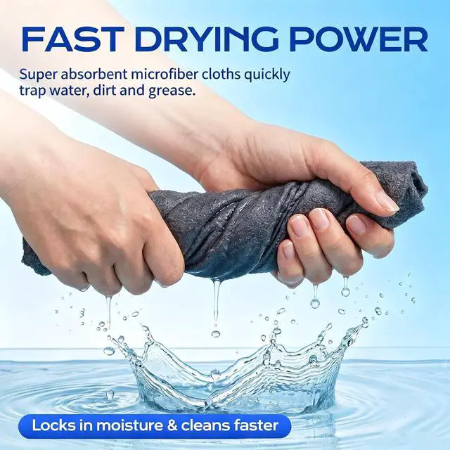 Alt view image 3 of 6 - 5PC Genie Magic Cleaning Cloth, Reusable, Thickened, for Kitchen, Glass, and Car Windows, Lint-Free Wipes
