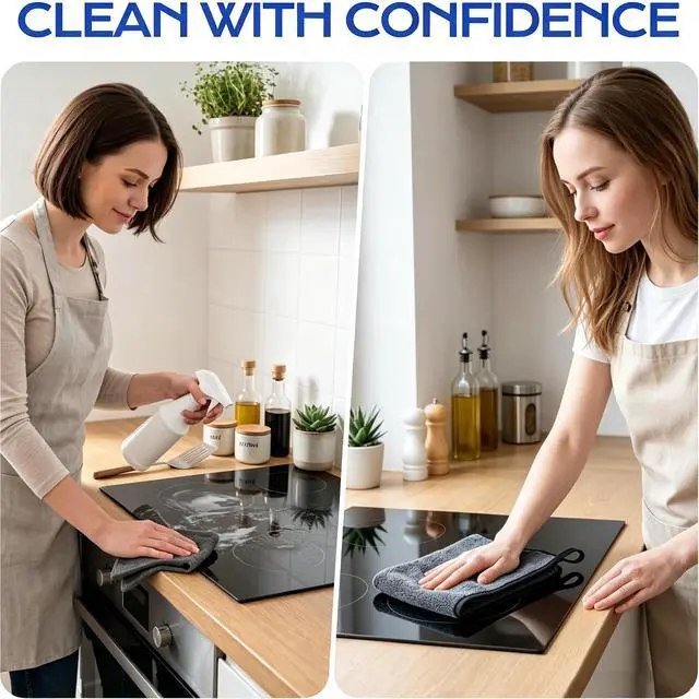 Alt view image 5 of 6 - 5PC Genie Magic Cleaning Cloth, Reusable, Thickened, for Kitchen, Glass, and Car Windows, Lint-Free Wipes