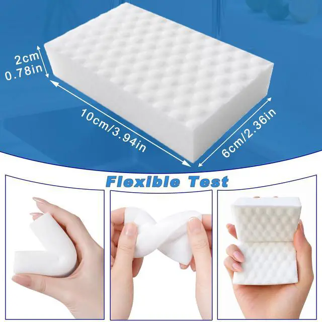 Alt view image 2 of 6 - 20 Pack Magic Cleaning Sponge Erasers 2X Density Melamine Foam Sponges Bulk |