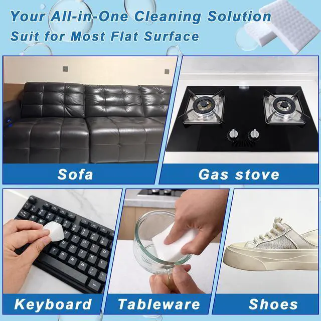 Alt view image 6 of 6 - 20 Pack Magic Cleaning Sponge Erasers 2X Density Melamine Foam Sponges Bulk |