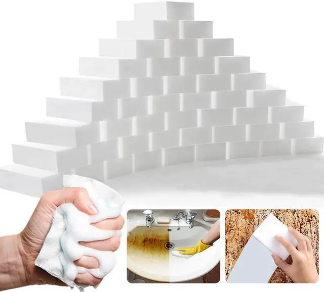 Main image of Magic Sponge Eraser, 50Pack Melamine Sponge Foam Bulk Sheets Cleaning Pads, Multi-Functional Household Cleaning Sponges for Dish, Kitchen, Stove, Bathtub, Sink, Furniture