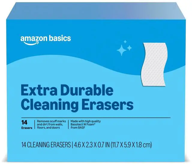 Main image of Extra Durable Cleaning Erasers, Removes Scuff Marks and Dirt from Walls, Floors and Doors, 2 Packs of 7