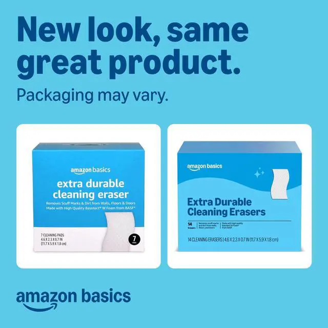 Alt view image 2 of 6 - Extra Durable Cleaning Erasers, Removes Scuff Marks and Dirt from Walls, Floors and Doors, 2 Packs of 7