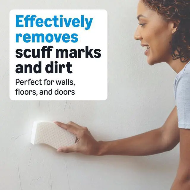 Alt view image 3 of 6 - Extra Durable Cleaning Erasers, Removes Scuff Marks and Dirt from Walls, Floors and Doors, 2 Packs of 7
