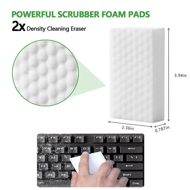 Alt view image 2 of 7 - 15 Pack Magic Sponges, Extra 2X Density, Heavy Duty Cleaning Sponges for Kitchen, Bathroom, Wall, Melamine Foam Pads for Tough Stains, No Scratching