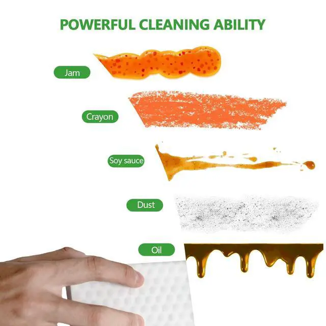 Alt view image 5 of 7 - 15 Pack Magic Sponges, Extra 2X Density, Heavy Duty Cleaning Sponges for Kitchen, Bathroom, Wall, Melamine Foam Pads for Tough Stains, No Scratching