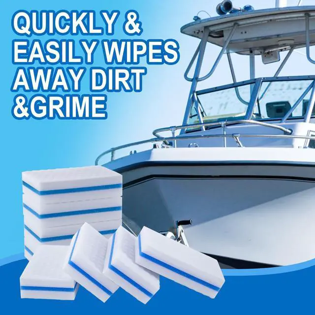 Alt view image 5 of 7 - Upgrade Melamine Sponge, 20 Pack Extra Thick More Lasting 3X Density Premium Magic Sponge Eraser, Multi Surface Power Scrubber Foam Stain and Mark Removal Cleaning Pads