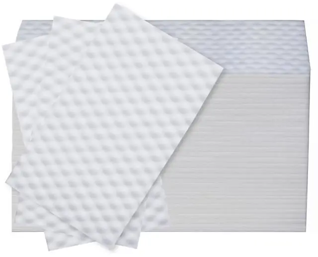 Main image of Convex Point Melamine Eraser Sheets, 50 Count | Thick melamine sheets clean with water only; convex-point pads reach tight spaces in kitchens, baths, shoes and furniture.