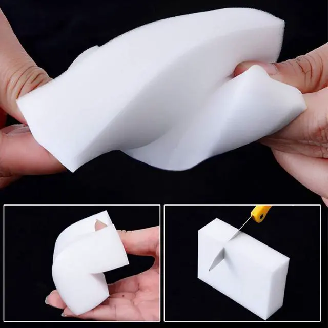 Alt view image 7 of 7 - 30 Pack Magic Sponge Eraser Extra Thick and Long Lasting Melamine Cleaning Sponges in Bulk - Multi Surface Power Scrubber Foam Cleaning Pads - Bathtub, Floor, Baseboard, Bathroom, Wall Cleaner