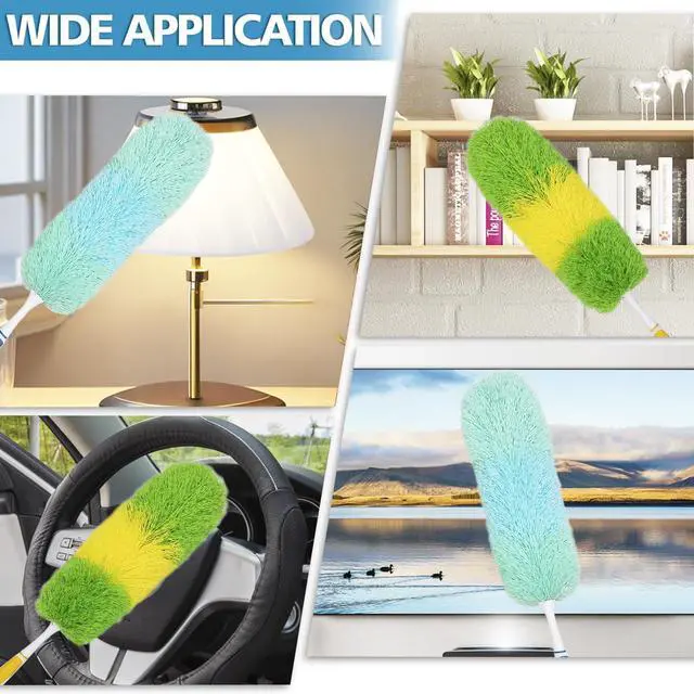 Alt view image 4 of 7 - 2 Pack 20-inch Microfiber Dusting Dusters with Non-Slip Handles and Bendable Microfiber Duster Heads, Perfect for Household Cleaning, Office Cleaning, and Car Cleaning, Feather Duster for Cleaning