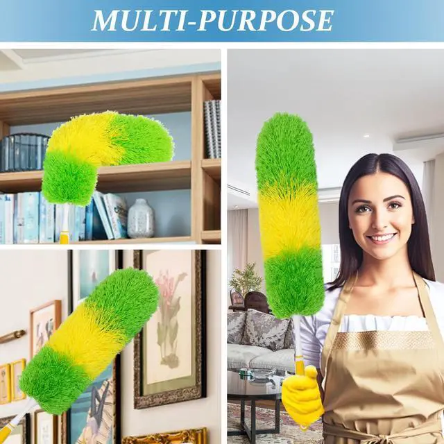 Alt view image 6 of 7 - 2 Pack 20-inch Microfiber Dusting Dusters with Non-Slip Handles and Bendable Microfiber Duster Heads, Perfect for Household Cleaning, Office Cleaning, and Car Cleaning, Feather Duster for Cleaning
