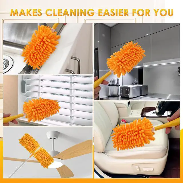 Alt view image 7 of 7 - Dusters for Swiffer - Reusable Duster Refill Compatible with Swiffer Hand Duster(8 Pack+1Handle), 360 Heavy Duty Dusters Refills