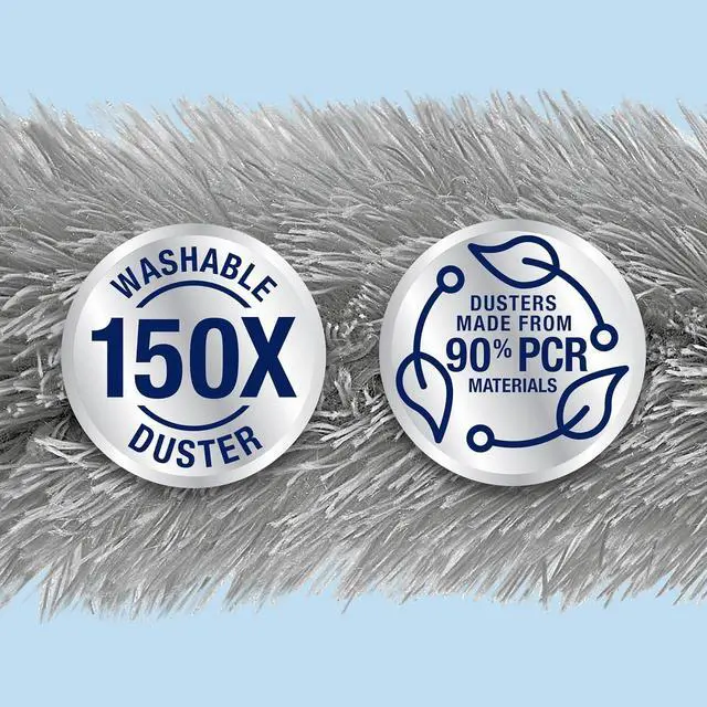 Alt view image 5 of 7 - Reusable Dusters - 2 Pack - High Performance Dusting System | Microfiber Dusters Remove Dust and Pet Hair for Whole-Home Cleaning