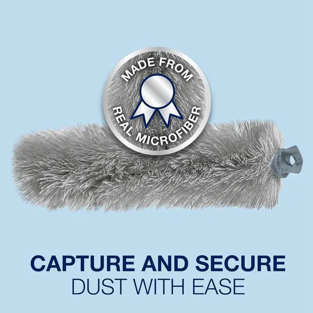 Alt view image 4 of 7 - Reusable Dusters - 2 Pack - High Performance Dusting System | Microfiber Dusters Remove Dust and Pet Hair for Whole-Home Cleaning