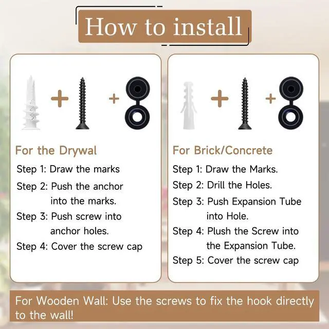 Alt view image 5 of 7 - 2Pack 2.5In Ceiling Hooks for Hanging Plant, Wall Hanger Plant Holder Black | Hang planters, flower baskets, wind chimes, lanterns, lights, bird feeders, metal hook for indoor & outdoor porch