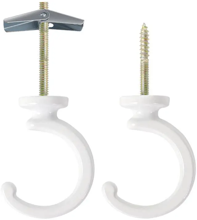 Main image of Ceiling Hooks for Hanging Plants - 2 Pack Heavy-Duty Metal Swag Hooks | Metal Hooks Hold Hanging Plants and Lights from Ceilings or Walls Indoors or Outdoors;