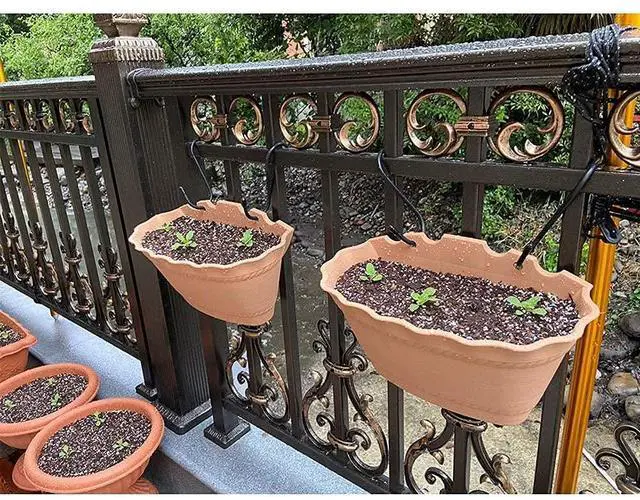 Alt view image 4 of 7 - 6 Inch Heavy Duty S Hooks, Large S Hook for Hanging Plants, Vinyl Coated S Hook 6 Pack Sturdy Non Slip Black S Hooks for Hanging Closet,Bird Feeders,Kitchen,Large Object,Garden Tools