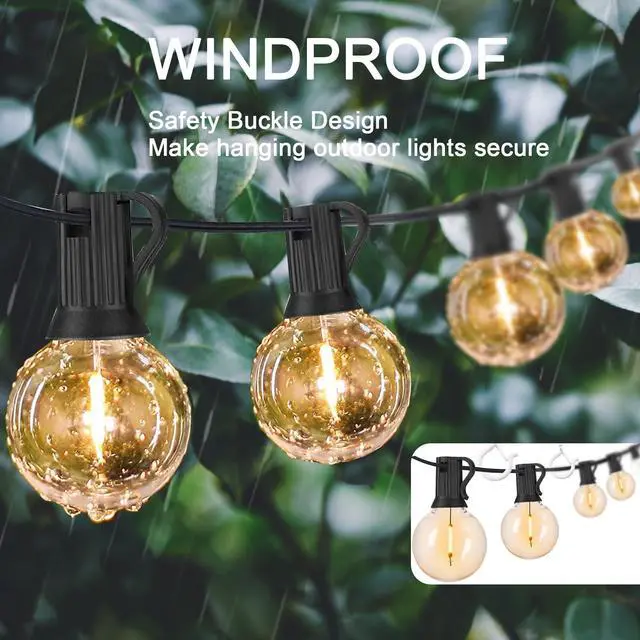Alt view image 3 of 7 - Q Hanger Ceiling Screw Hooks for Hanging Outdoor String Light, Plants | 2.2 Inches Windproof Cup Eye Hooks with Safety Buckle for Hanging Basket Patio Christmas Lights, White, 12 PCS