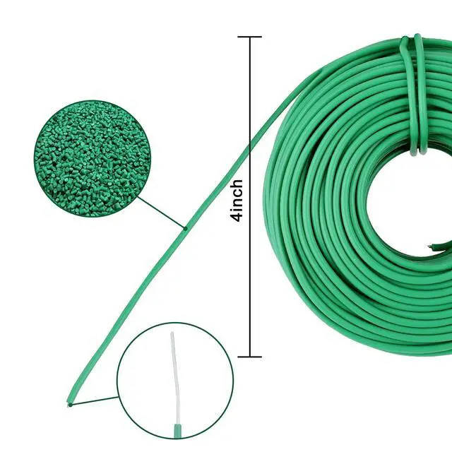 Alt view image 3 of 7 - 100 Feet Soft Tie for Plants, Green Twist Garden Ties Gardening Supplies for Supporting Climbing Plants, Tomatoes, Vegetables, (Diameter - 2.5MM)
