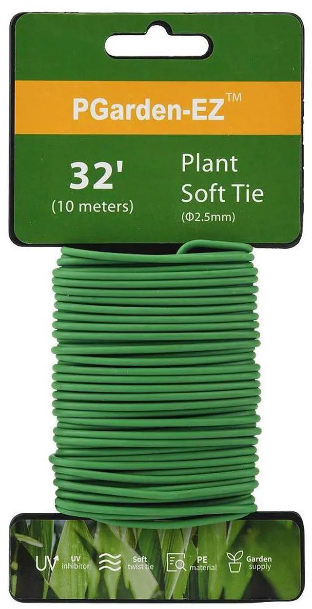 Main image of Plant Ties - 32.8ft Soft Twist Ties Green TPR Garden Ties Supply, for Supporting Plants Tomatoes Office Home Organizing