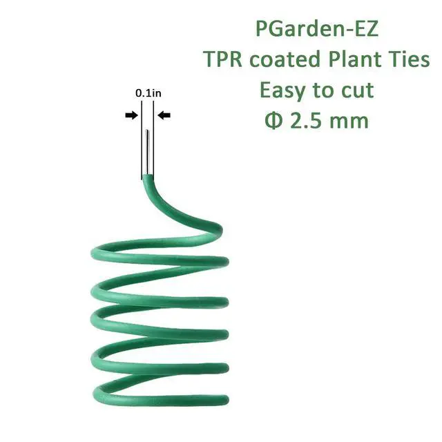 Alt view image 4 of 7 - Plant Ties - 32.8ft Soft Twist Ties Green TPR Garden Ties Supply, for Supporting Plants Tomatoes Office Home Organizing