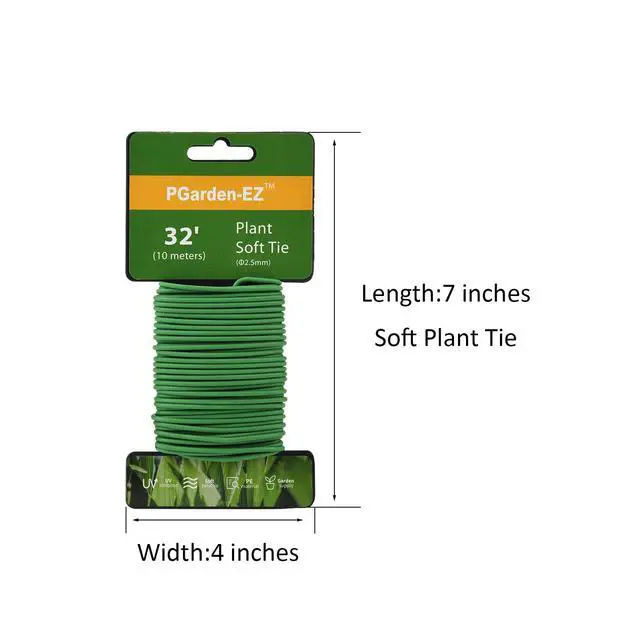 Alt view image 5 of 7 - Plant Ties - 32.8ft Soft Twist Ties Green TPR Garden Ties Supply, for Supporting Plants Tomatoes Office Home Organizing