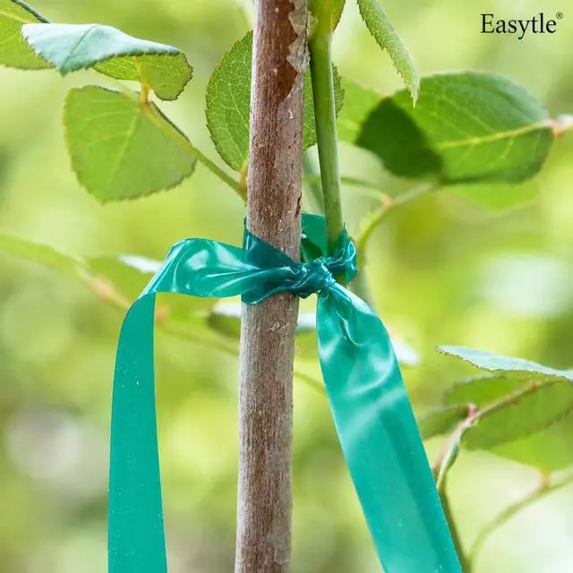 Alt view image 5 of 7 - 2 Pack x 150 ft Stretch Tie Tape Roll, 1/2" Garden Tie Tape, Thick Sturdy Plant Ribbon Garden Green Vinyl Stake Gardening Tools for Indoor Outdoor Patio Plant Use