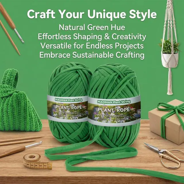 Alt view image 5 of 7 - Plant Ties for Outdoor Plants - Soft Garden Twine 2 Pack 115FT | Garden String, Plant Tape for Climbing Plants, Tomato Ties, Tree Support, Strong Stretchy Support, Flowers, Vines, Stems