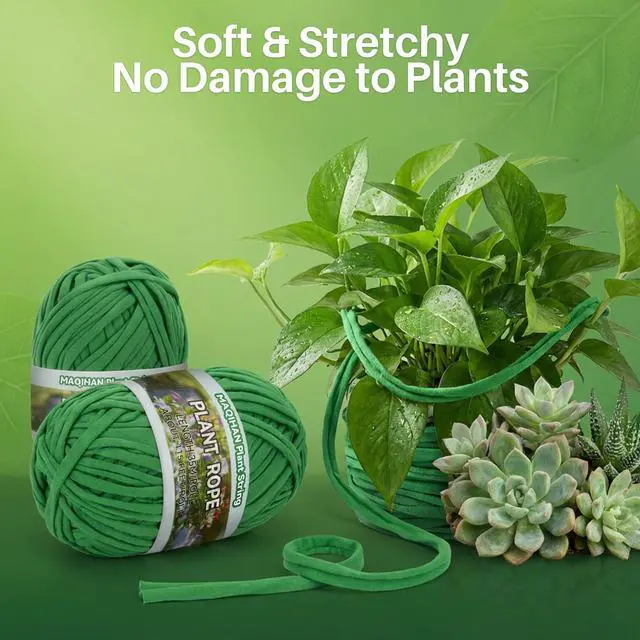 Alt view image 6 of 7 - Plant Ties for Outdoor Plants - Soft Garden Twine 2 Pack 115FT | Garden String, Plant Tape for Climbing Plants, Tomato Ties, Tree Support, Strong Stretchy Support, Flowers, Vines, Stems