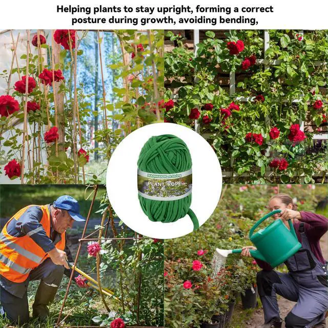 Alt view image 7 of 7 - Plant Ties for Outdoor Plants - Soft Garden Twine 2 Pack 115FT | Garden String, Plant Tape for Climbing Plants, Tomato Ties, Tree Support, Strong Stretchy Support, Flowers, Vines, Stems