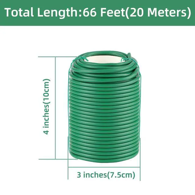 Alt view image 5 of 7 - Garden Wire, 66FT Soft Plants Ties, 3.5mm Flexible Garden Ties for Climbing Plants, Vines Plant, Tomatoes, Flowers, Roses Plant Support