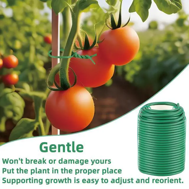 Alt view image 4 of 7 - Garden Wire, 66FT Soft Plants Ties, 3.5mm Flexible Garden Ties for Climbing Plants, Vines Plant, Tomatoes, Flowers, Roses Plant Support
