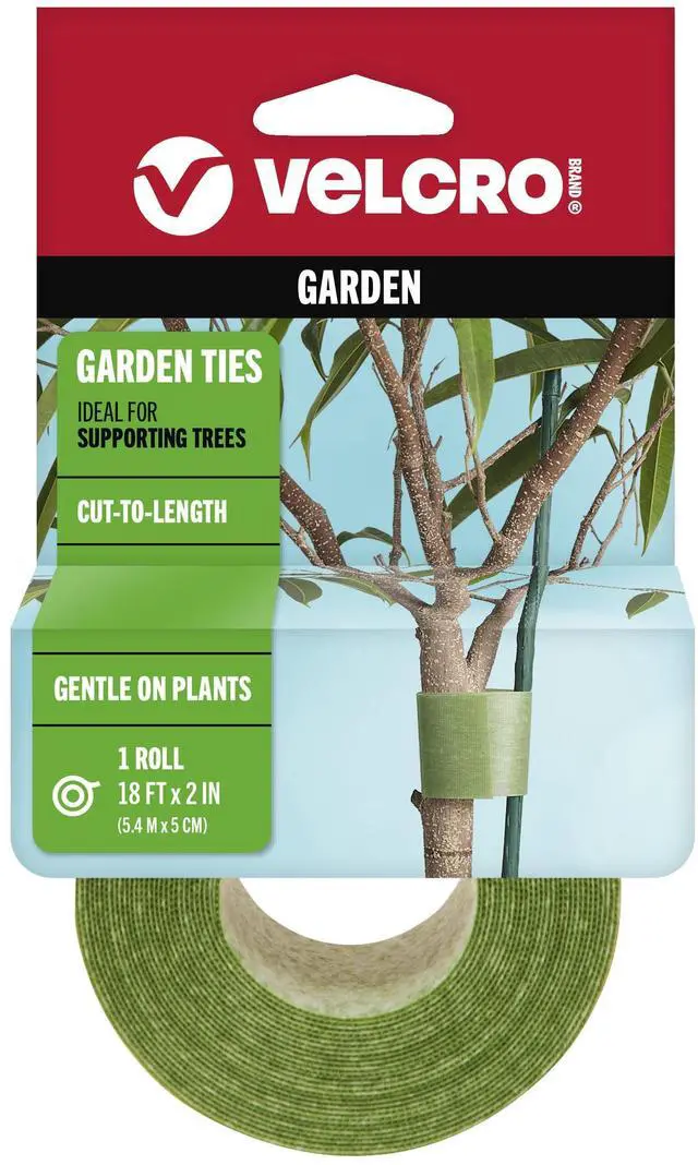 Main image of Brand ONE-WRAP Ties | Tree and Plant Supports for Effective Growing | Strong Gardening Grips are Reusable and Adjustable | Cut-to-Length, 18 ft x 2 in, Green-Recycled Plastic
