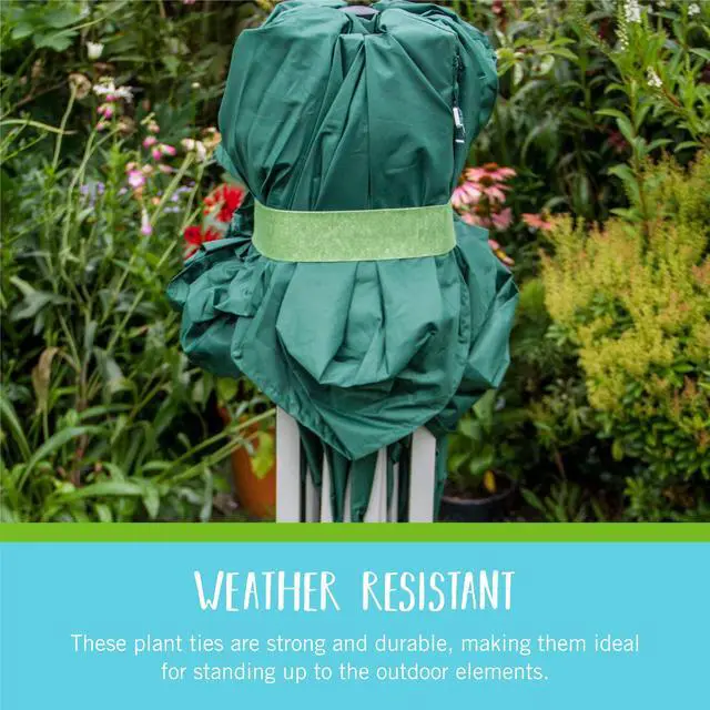 Alt view image 5 of 6 - Brand ONE-WRAP Ties | Tree and Plant Supports for Effective Growing | Strong Gardening Grips are Reusable and Adjustable | Cut-to-Length, 18 ft x 2 in, Green-Recycled Plastic