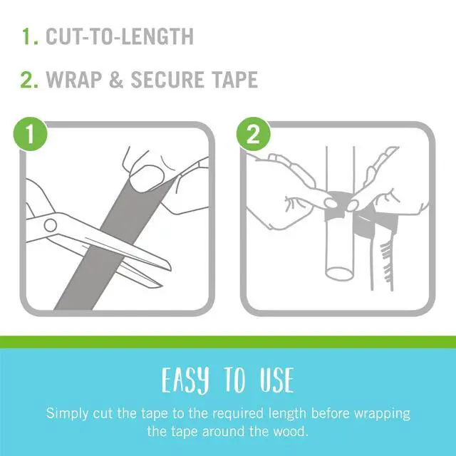 Alt view image 6 of 6 - Brand ONE-WRAP Ties | Tree and Plant Supports for Effective Growing | Strong Gardening Grips are Reusable and Adjustable | Cut-to-Length, 18 ft x 2 in, Green-Recycled Plastic