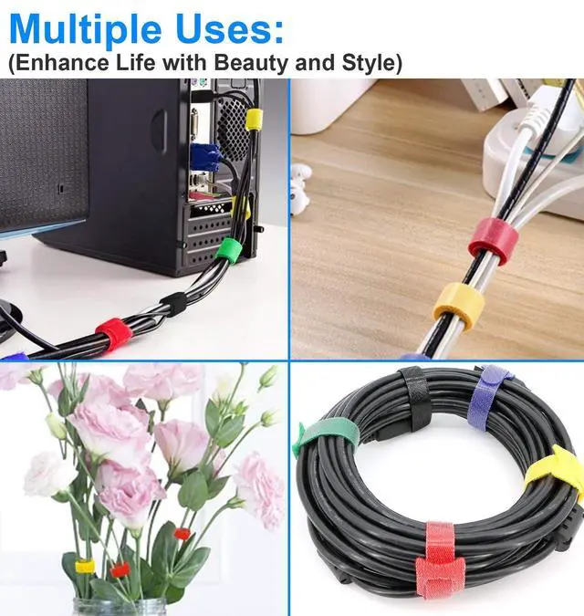 Alt view image 7 of 7 - 60 PCS Garland Ties Plant Cable Straps for Support Plant Growth, Adjustable Indoor/Outdoor Decorative Nylon Reusable Hook and Loop Design(Green,6 inch)