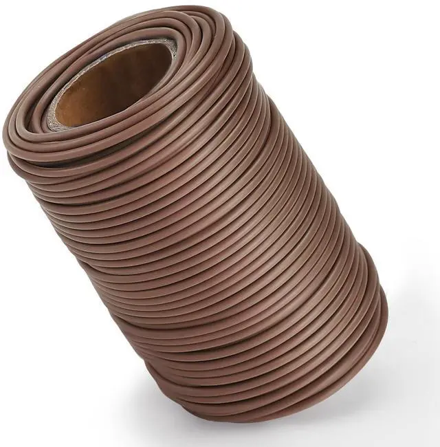 Main image of 130 Feet Soft Plant Tie Brown Twist Garden Ties for Plants Gardening Home Office Organization TPR Garden Ties Supplies with 2.5mm Diameter