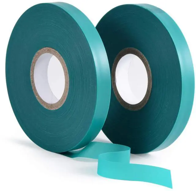 Main image of 2 Pcs 150 Feet x 1/2" Wide Stretch Tie Tape Green Plant Garden Tie, Garden Vinyl Stake for Branches, Climbing Planters, Flowers